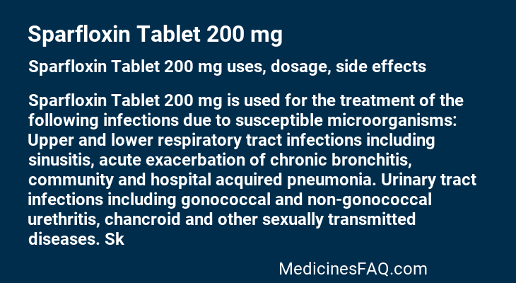Sparfloxin Tablet 200 mg