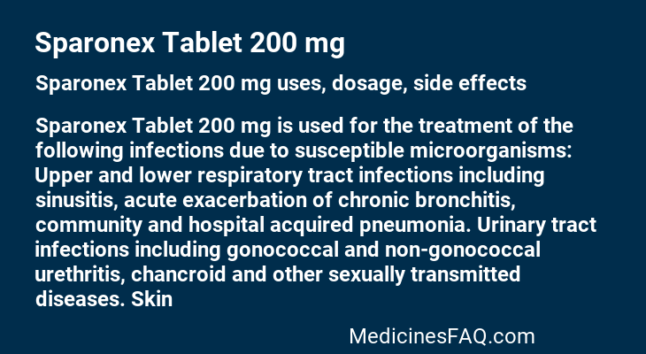 Sparonex Tablet 200 mg