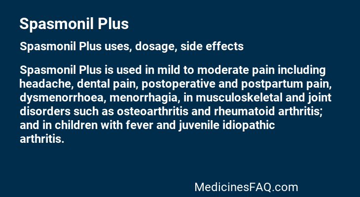 Spasmonil Plus