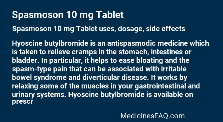 Spasmoson 10 mg Tablet