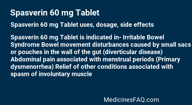 Spasverin 60 mg Tablet