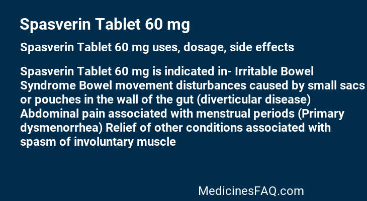Spasverin Tablet 60 mg