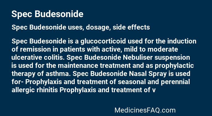 Spec Budesonide