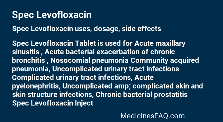 Spec Levofloxacin