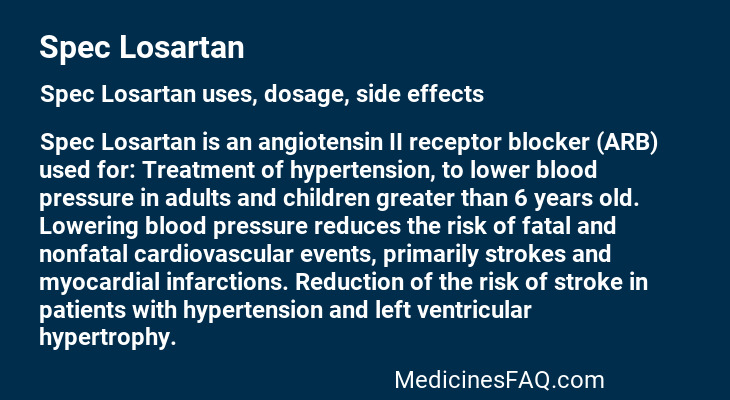 Spec Losartan