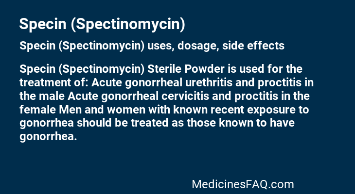 Specin (Spectinomycin)
