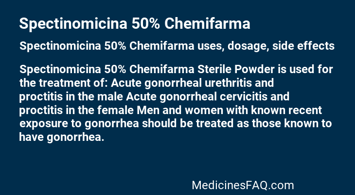 Spectinomicina 50% Chemifarma