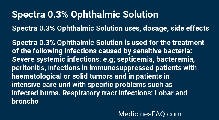 Spectra 0.3% Ophthalmic Solution