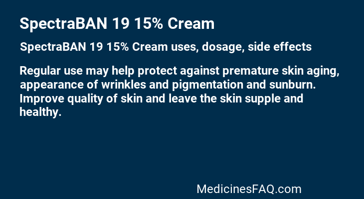 SpectraBAN 19 15% Cream