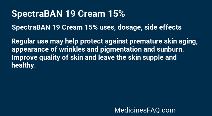 SpectraBAN 19 Cream 15%