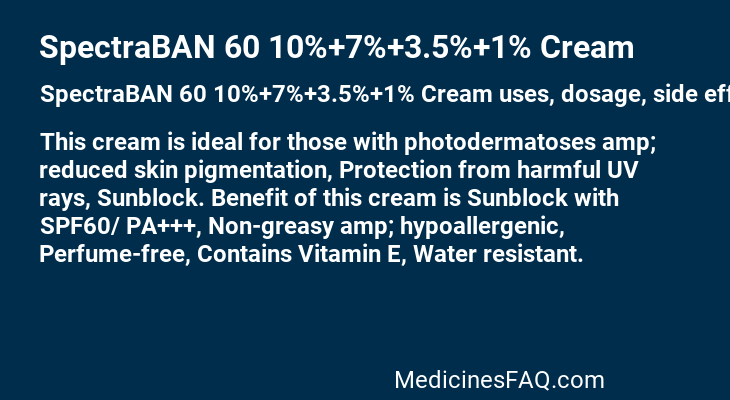 SpectraBAN 60 10%+7%+3.5%+1% Cream