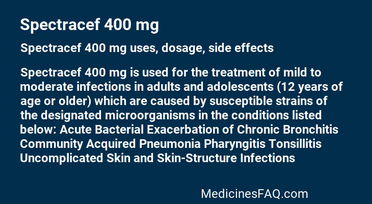 Spectracef 400 mg