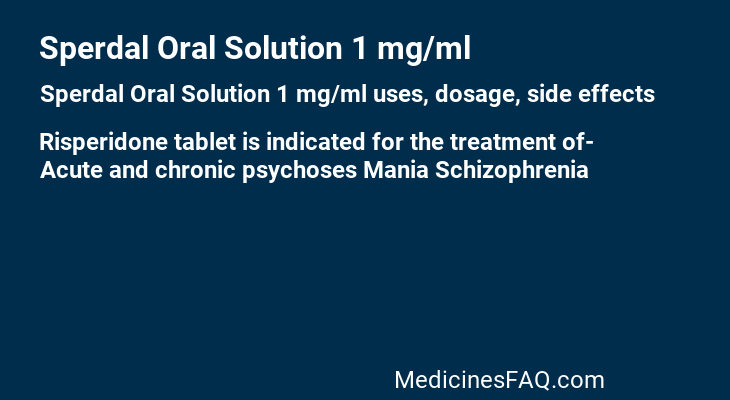 Sperdal Oral Solution 1 mg/ml