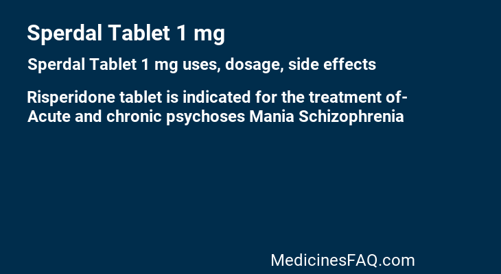 Sperdal Tablet 1 mg