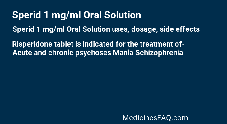 Sperid 1 mg/ml Oral Solution