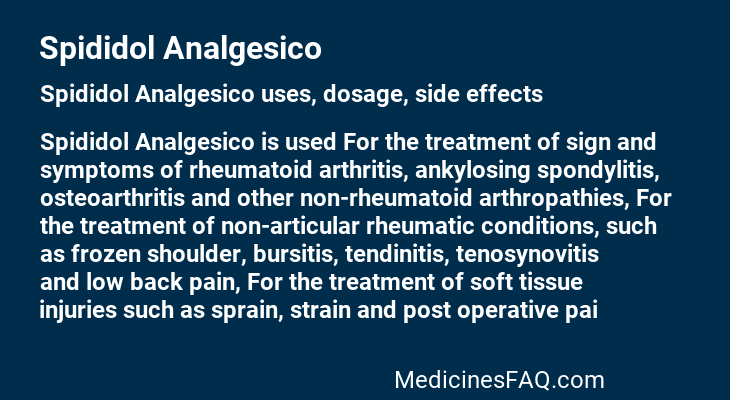 Spididol Analgesico