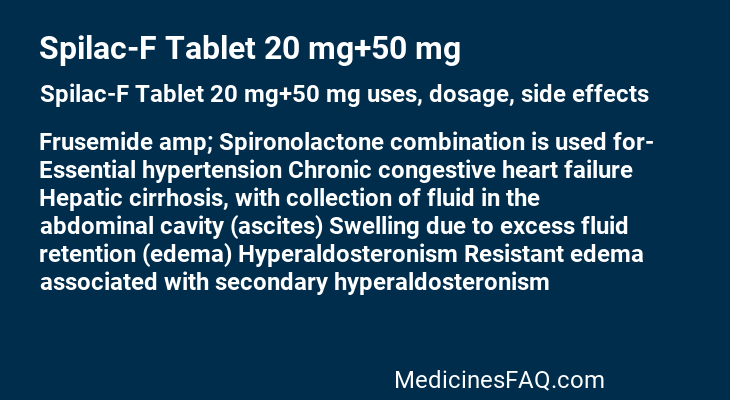 Spilac-F Tablet 20 mg+50 mg