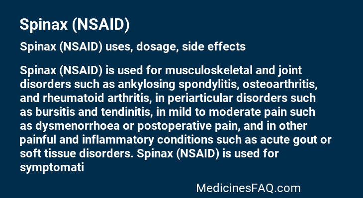 Spinax (NSAID)