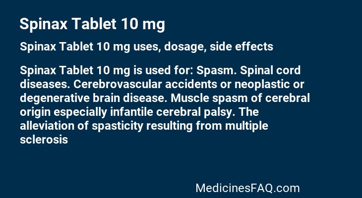 Spinax Tablet 10 mg