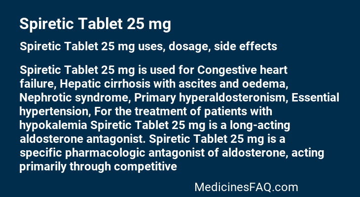 Spiretic Tablet 25 mg