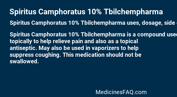 Spiritus Camphoratus 10% Tbilchempharma