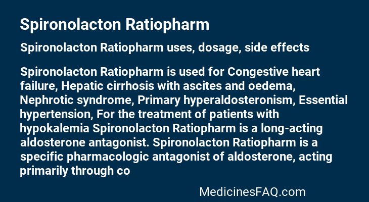 Spironolacton Ratiopharm