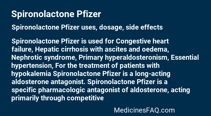Spironolactone Pfizer