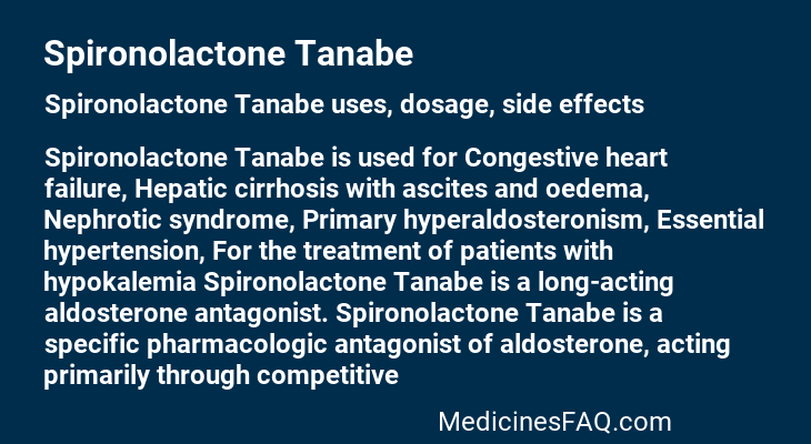 Spironolactone Tanabe