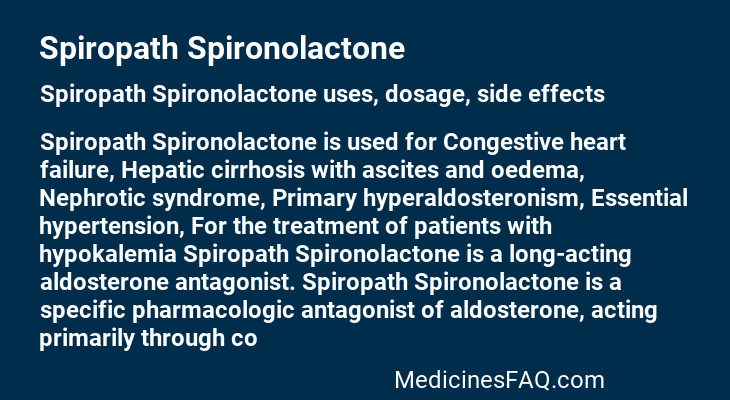 Spiropath Spironolactone