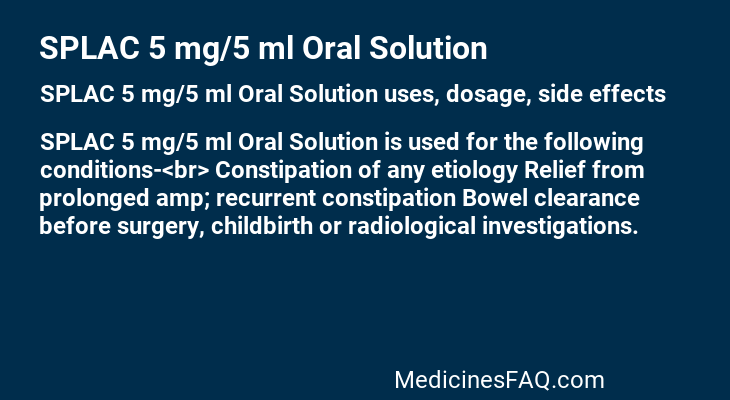 SPLAC 5 mg/5 ml Oral Solution