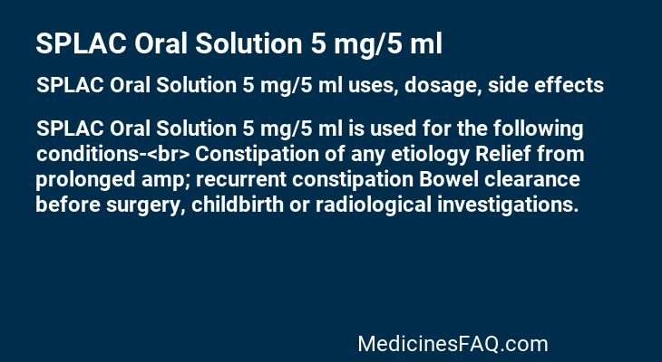 SPLAC Oral Solution 5 mg/5 ml