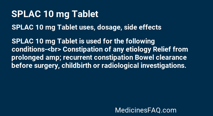 SPLAC 10 mg Tablet