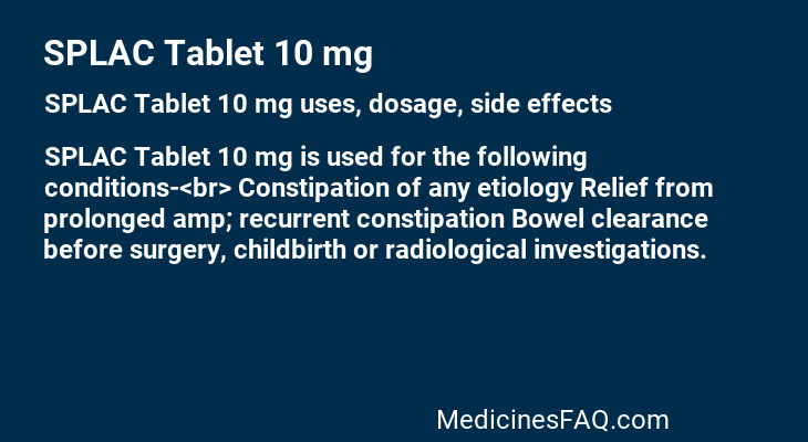 SPLAC Tablet 10 mg