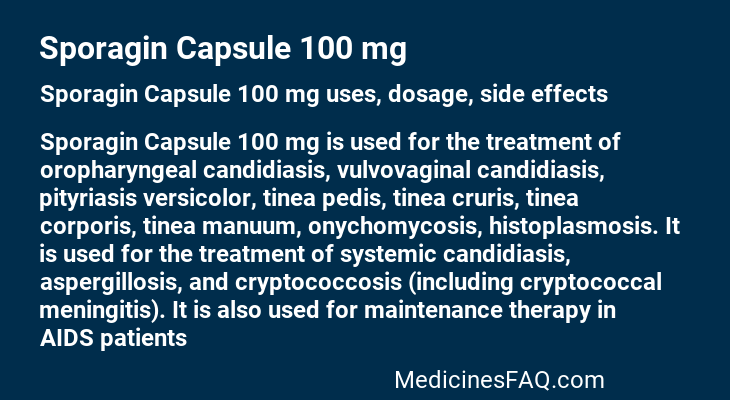 Sporagin Capsule 100 mg