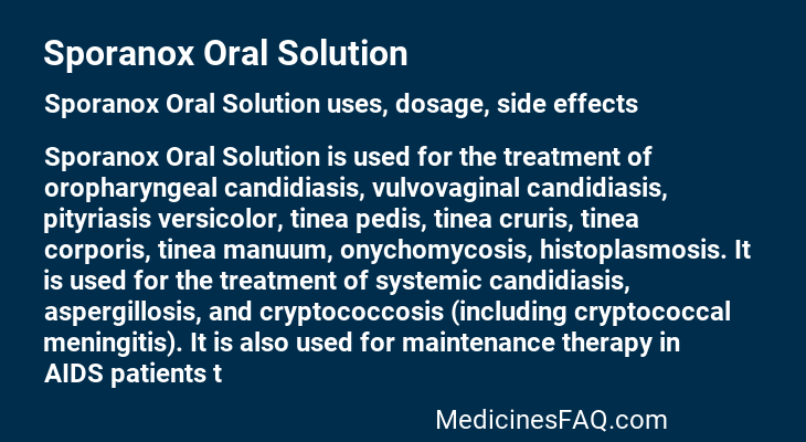 Sporanox Oral Solution