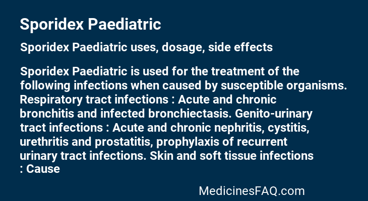 Sporidex Paediatric