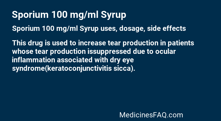 Sporium 100 mg/ml Syrup