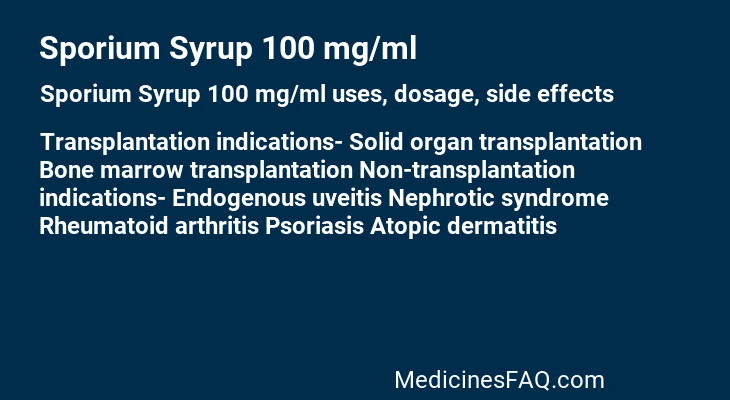 Sporium Syrup 100 mg/ml