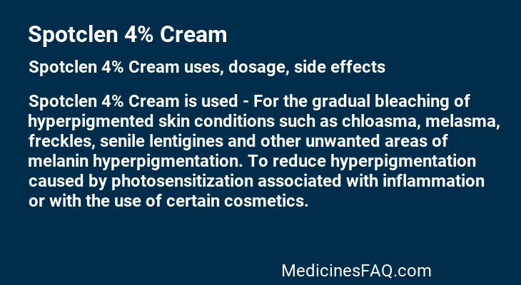 Spotclen 4% Cream