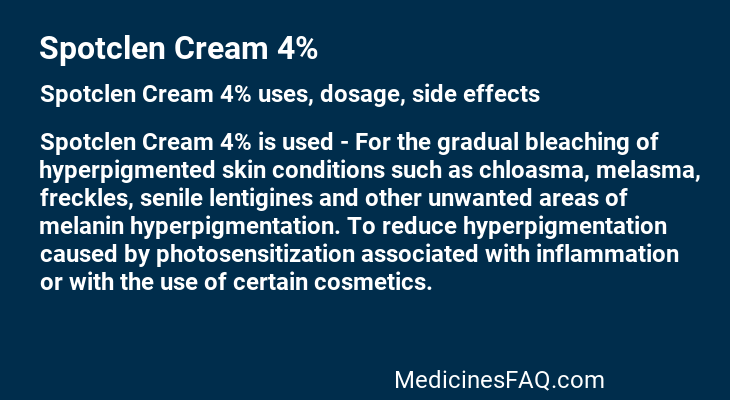 Spotclen Cream 4%