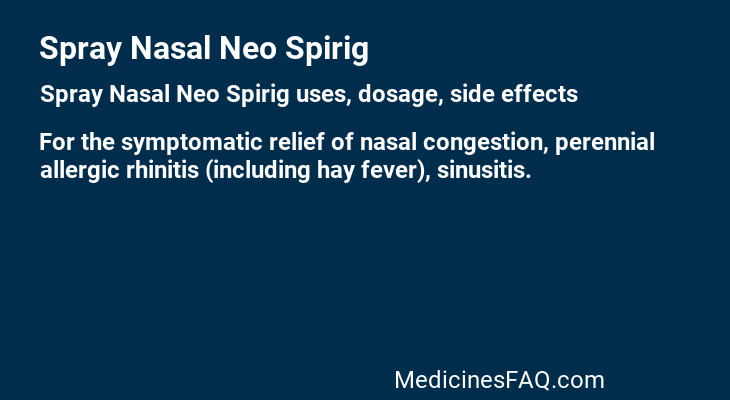 Spray Nasal Neo Spirig