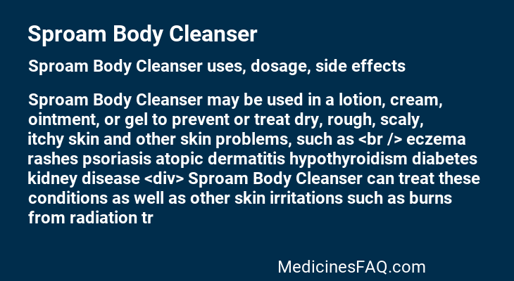 Sproam Body Cleanser