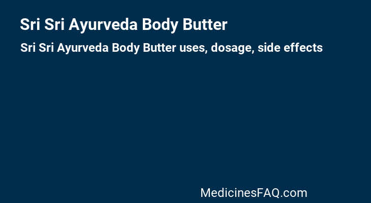 Sri Sri Ayurveda Body Butter