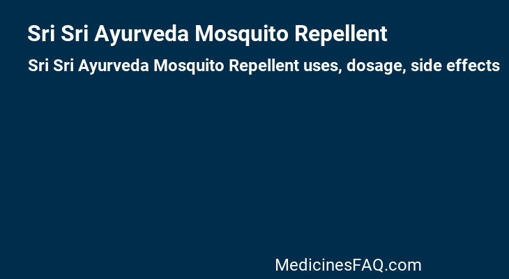 Sri Sri Ayurveda Mosquito Repellent
