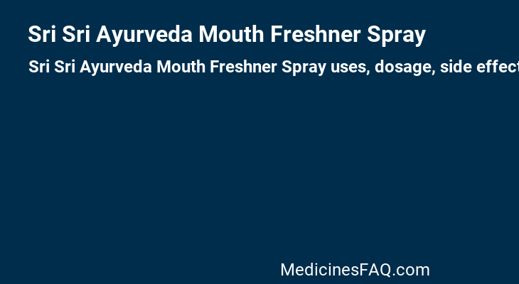 Sri Sri Ayurveda Mouth Freshner Spray