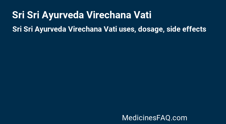 Sri Sri Ayurveda Virechana Vati