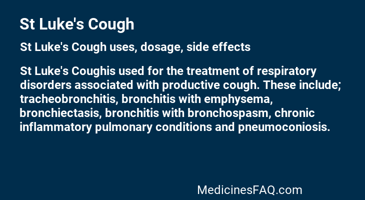 St Luke's Cough