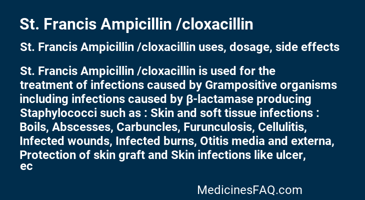 St. Francis Ampicillin /cloxacillin