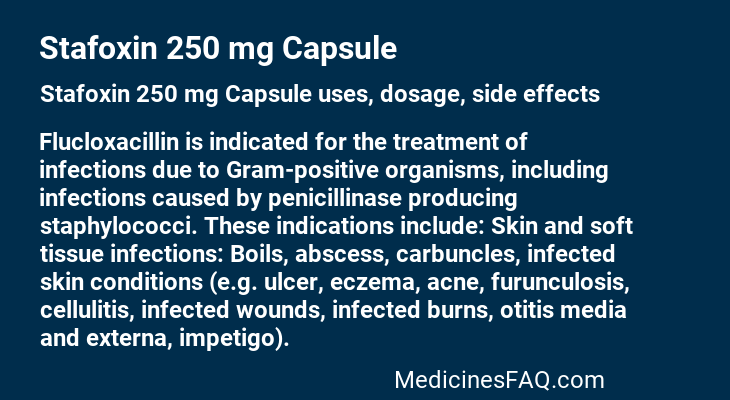 Stafoxin 250 mg Capsule