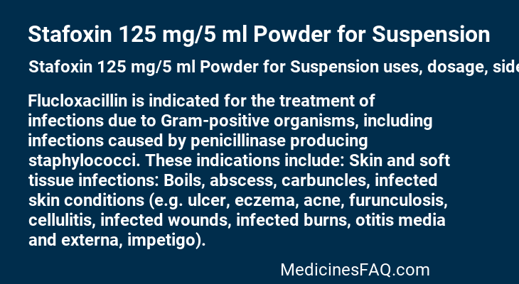 Stafoxin 125 mg/5 ml Powder for Suspension